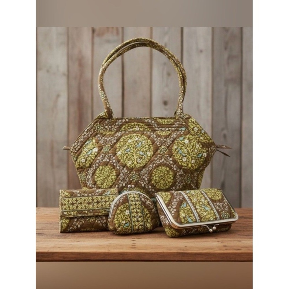 Vera Bradley Sittin in a Tree Tote, Kisslock coin purse, cosmetic pouch Wallet